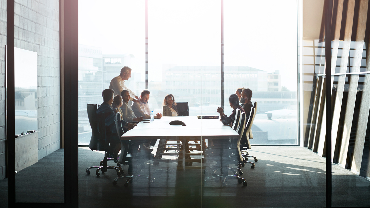 Business people working at the table